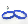 Debossed and filled one color silicone bracelets